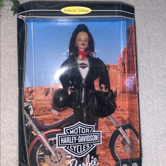 Harley-Davidson Other - NEW Harley-Davidson Barbie with Black Jacket and Red Scarf *damaged box